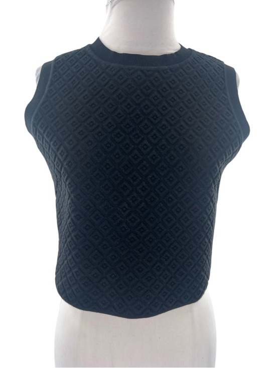 High sport black jacquard top